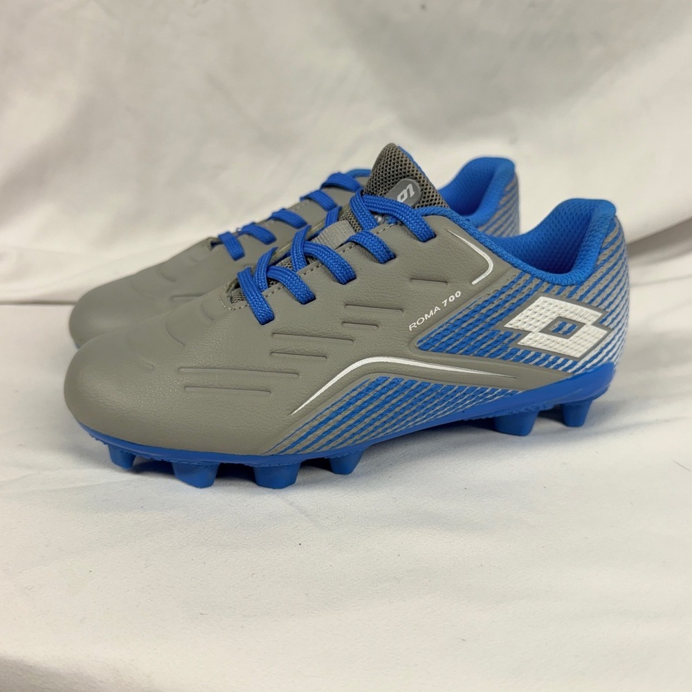 Lotto Kids Grey and Blue Roma 700 Soccer Cleats Sz 13K